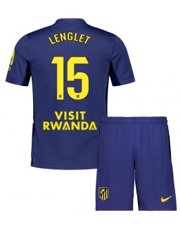 Billige Atletico Madrid Clement Lenglet #15 Bortedraktsett Barn 2025-26 Kortermet (+ Korte bukser)